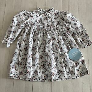 NWT Little English Long Sleeve Birdie Dress in Brownfield Floral 18-24m